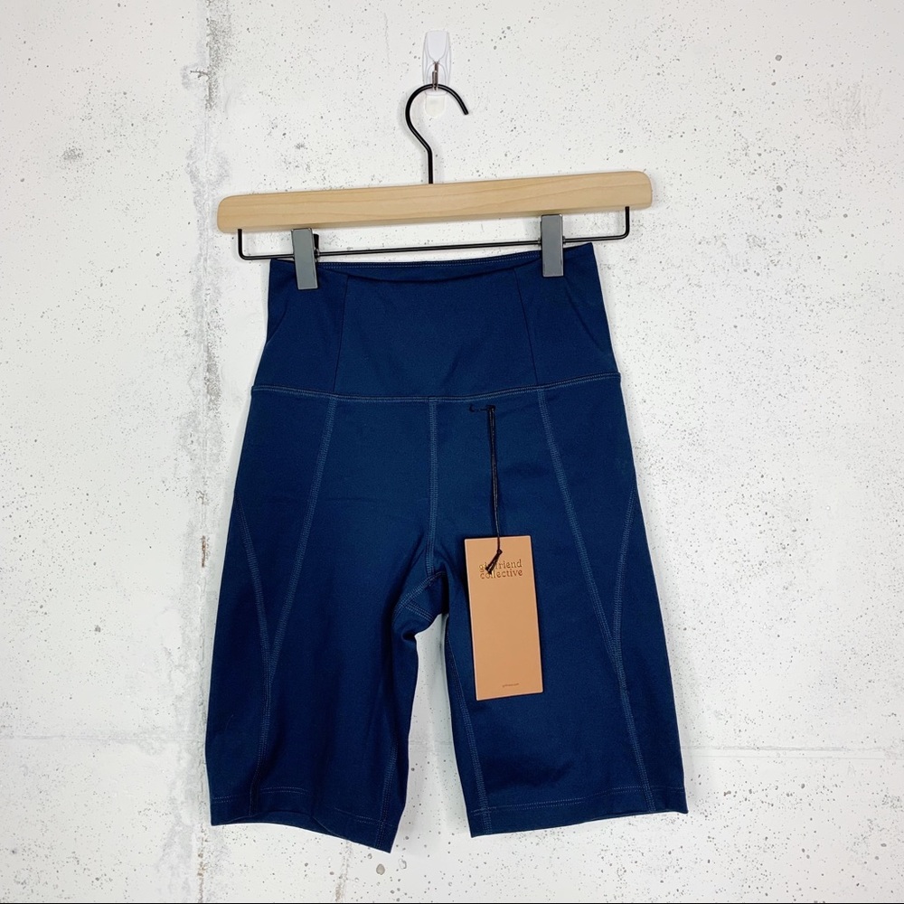 Girlfriend Collective Navy Biker Running Shorts